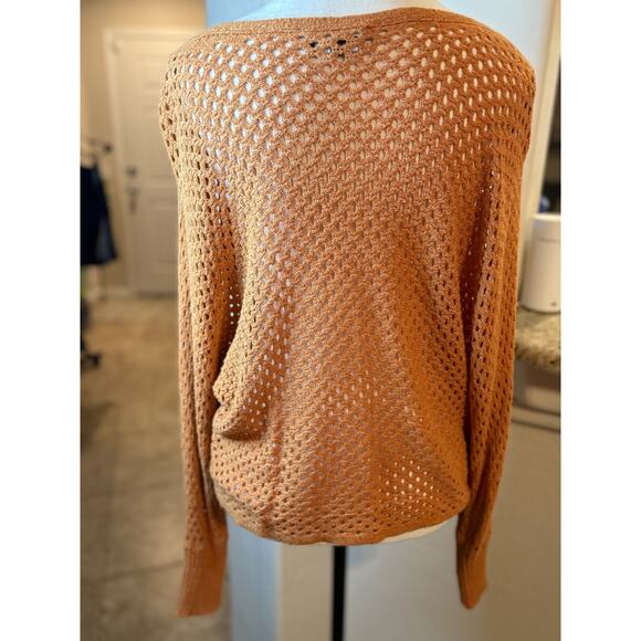 Express Open Stitch Dolman Sweater ORANGE Size M 4-10 - Picture 5 of 5
